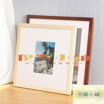 簡約定制實木相框正方形掛墻7寸6/5/8寸裝裱畫框【倪醬小鋪】