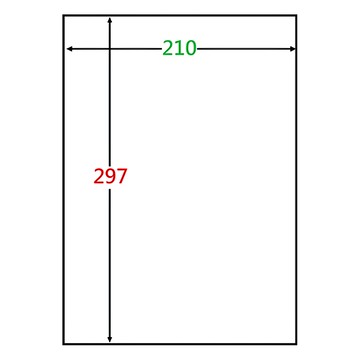 鶴屋 A4防水撕不破彩噴標籤 JW210297 297 x 210mm 白色  1格  20張