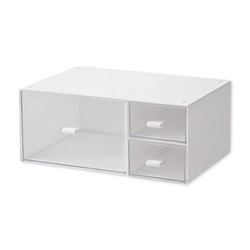 可疊加桌面三格抽屜盒 適用 收納盒 桌上收納盒 整理盒 小物收納盒