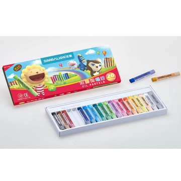 雄獅粉蠟筆-20色