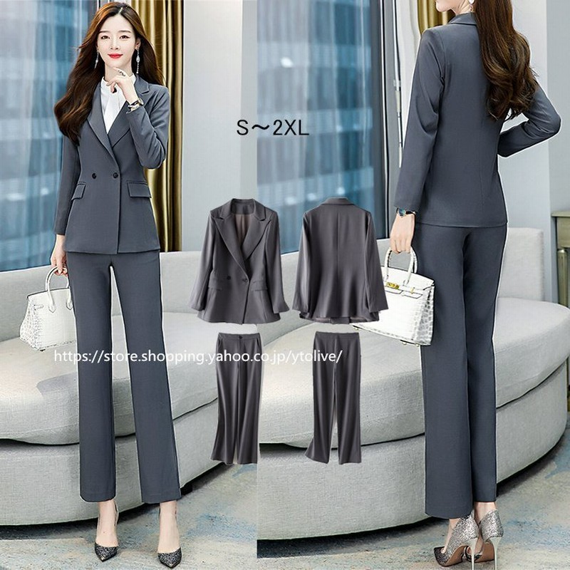 スーツ レディース リクルートスーツ パンツスーツ 長袖 通勤 ビジネススーツ 大きいサイズ 上品 S 2xl 通販 Lineポイント最大0 5 Get Lineショッピング