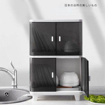 廚房瀝水碗櫃帶蓋碗筷餐具收納盒塑料碗碟架置物架收納箱