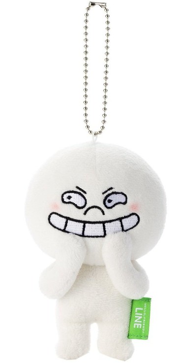 日本正版 LINE娃娃吊飾 饅頭人偷笑 《 掛包包/掛鑰匙 隨處掛都好看 》★ 超可愛 ★