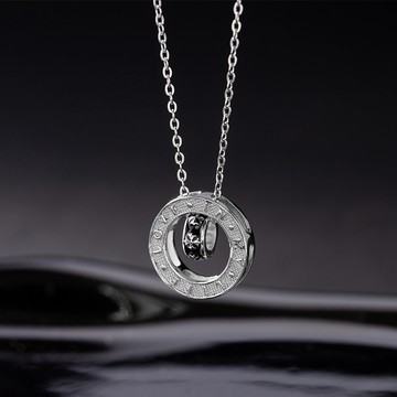 [925純銀]MARIGOLD聖耀十字十字架雙環項鍊【KMD319】-銀