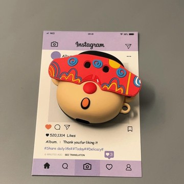 阿祖面具AirPods 4代藍牙耳機套適用AirPods Pro2保護殼蘋果2/3代 全包耳機殼 防摔 新三代 耳機殼