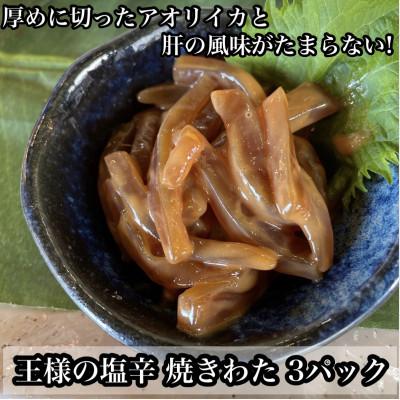 ふるさと納税 小田原市 王様の塩辛 食べきり小パック 3枚 珍味!あおりいか使用