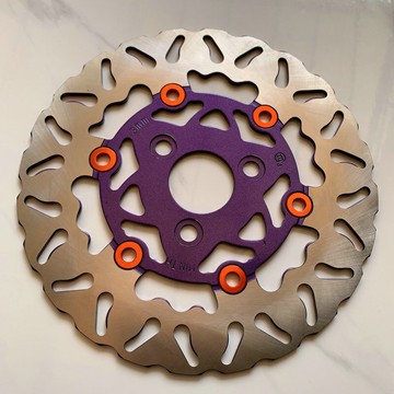 摩托車福喜 巧格 鬼火 迅鷹 小龜王改裝配件220固定碟剎車盤5.7CM