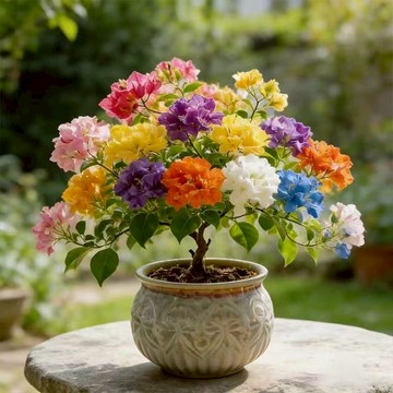 現貨 網紅七彩三角梅（50粒）網紅爆款 驚艷多色三角梅 盆栽庭院 淨化空氣 四季七彩花卉種子