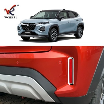 適用于鈴木25款FRONX改裝后保險杠霧燈裝飾框 后杠反射板塑料貼片