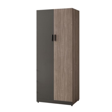 文創集 貝加灣   現代2.7尺雙吊雙開門衣櫃/收納櫃-80x59x202cm免組