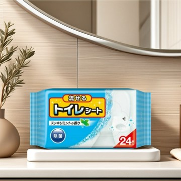 日本 Cotton Labo 丸三【可沖式 便座除菌濕巾】馬桶濕紙巾 馬桶紙巾 除菌濕巾 馬桶座墊紙巾｜懂購國際通