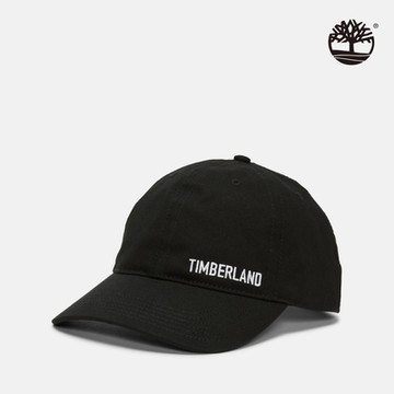 Timberland官方旗艦 中性黑色LOGO棒球帽|A2PD3001