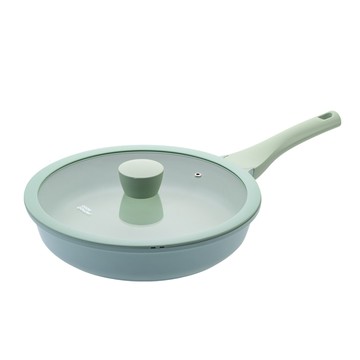 CookPower Minttu系列不沾鑄造平煎鍋28CM-IH/電磁爐適用(含蓋)