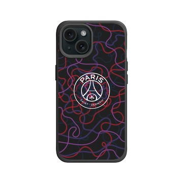 iPhone 15 SolidX 黑 - PSG - Paris Saint-Germain Neon Logo