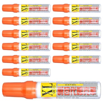 LIBERTY 利百代 特大號嘜克筆 900XL-OR 橙色 斜方尖 12.5mm  12支