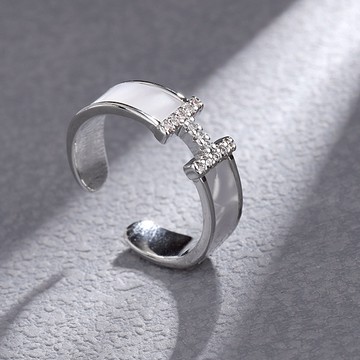 隔日到貨 滿鑽 珍珠母貝 戒指 水晶 S925銀 可調式戒圍 戒指 不退色88013