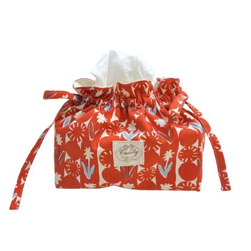 【 MY HANDMADE 】日系花卉鬆緊束口面紙收納袋