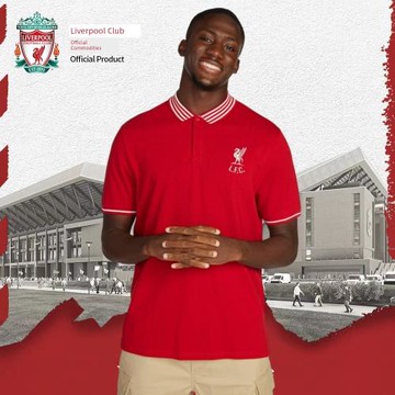 利物浦官方俱樂部商品 | 經典紅色香克利Polo衫短袖復古休閑寬松