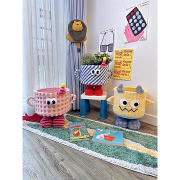 優趣良品原創小怪獸收納筐折疊家用ins小眾設計收納玩具零食整理