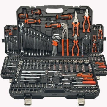 ❤限時免運❤汽修工具套裝機修扳手套筒組合工具箱汽車維修多功能修車工具全套 利南通家俱
