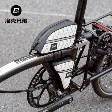 ROCKBROS洛克兄弟旗艦店 自行車包 公路車上管包 横梁挂包 小布折叠車三角包 工具收纳包 骑行装备