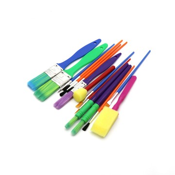 台灣出貨 手工DIY兒童繪畫15支筆刷套裝 海綿畫刷15支套裝 DIY塗鴉工具套裝