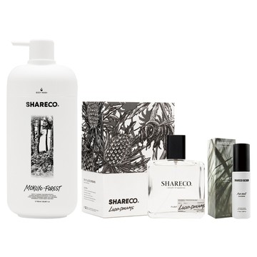 SHARECO 品牌明星3件組 清醒夢香水 + 木曜森林沐浴膠 + 去味空間噴霧  1組