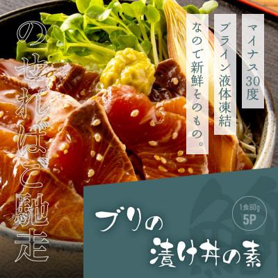 ふるさと納税 芸西村 高知の海鮮丼の素「ブリの漬け」1食80g×5P 「マグロの漬け」1食80g×5P