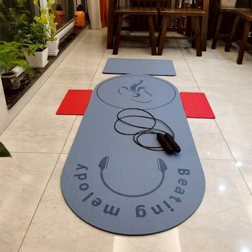 跳繩墊子 跳繩墊子減震隔音家用室內健身跑步運動跳操專用緩沖靜音瑜伽地墊【MJ14690】