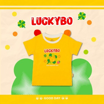 OMYMONSTER Lucky Bo 幸運熊寶短袖上衣 黃色