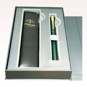 PARKER PARKER 派克 威雅XL森林綠鋼珠筆 真皮筆套禮盒