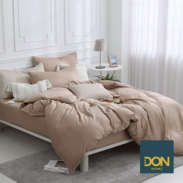 DON 時光漫旅300織長絨棉兩用被床包組｜栗茶褐｜(雙人/加大)