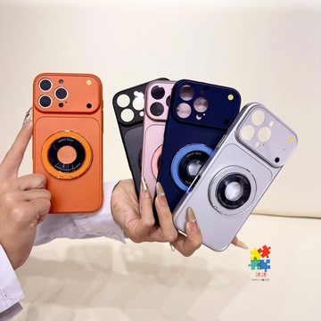 超薄 旋轉支架 磁吸保護殼 自帶鏡頭膜 適用 蘋果 iPhone 17 16 15 14 13 Pro Max 手機殼