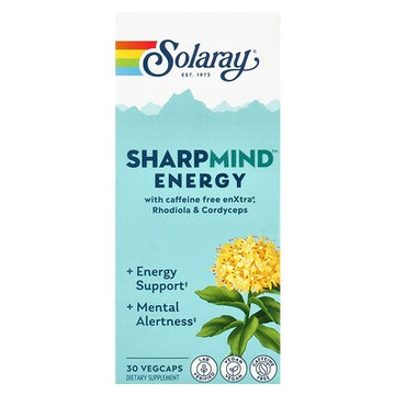 Solaray, SharpMind™ Energy，30 粒素食膠囊