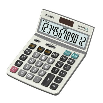 CASIO卡西歐•12位數雙電源可掀式稅率商用計算機/DW-120MS