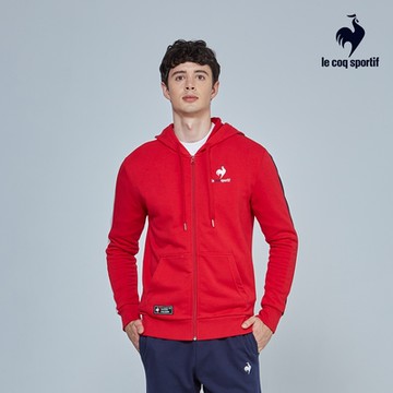 法國公雞牌休閒基礎連帽外套 中性 經典紅色 LWQ6346377