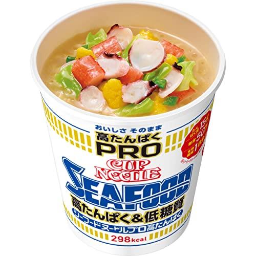 日清食品 カップヌードルPRO 高たんぱく低糖質 シーフードヌードル [1日分の食物繊維入り] カップ麺 78g×12個