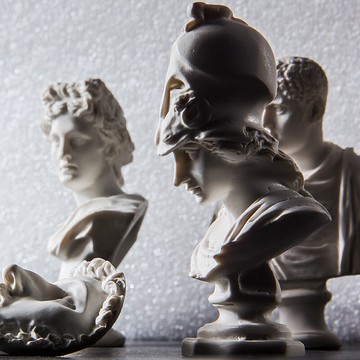 【10個套裝B】樹脂小石膏像5-8cm迷你人物模型擺件美術教具繪畫素描頭像人像雕塑石膏體亞歷山大雅典娜阿波羅