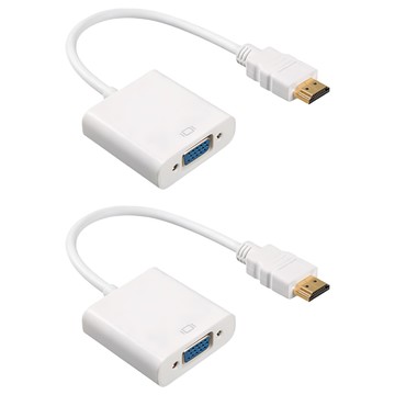 K-LINE HDMI轉VGA視頻傳輸線 15cm 白色 電腦電視投影機適用  單一商品  2條