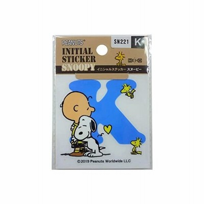 Snoopy スヌーピー イニシャルステッカー アルファベットk Sn221 通販 Lineポイント最大get Line ショッピング