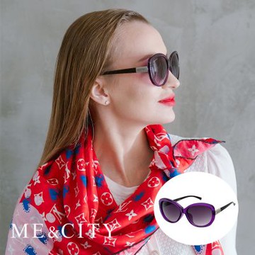 ME&CITY 時尚夜霓紫簡約太陽眼鏡 歐美時尚款 抗UV400 (ME 1202 H05)