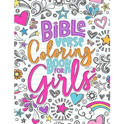 Bible Verse Coloring Book for Girls: 35 Color Pages of Lettering Art of Ins