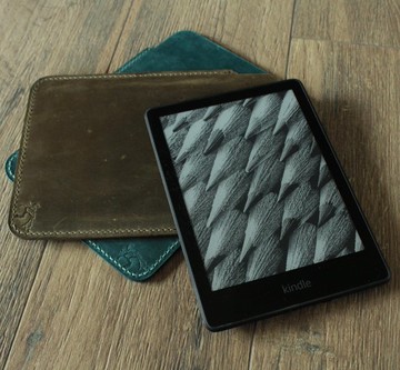Kindle Paperwhite 皮革保護套適用於 paperwhite 第 11 代 2021 年藍綠軍綠色