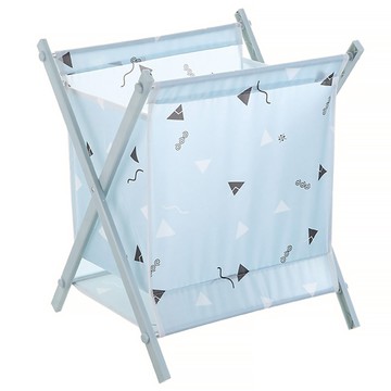 樂邦 牛津布摺疊洗衣籃 37 x 31 x 37cm 淺藍色 防水耐用