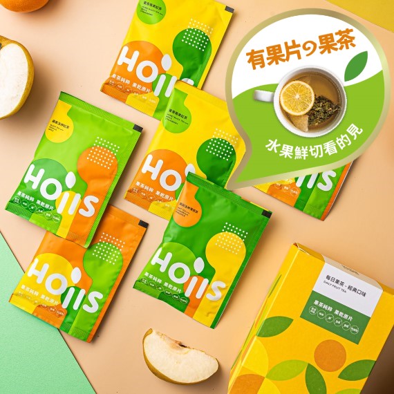 【Hoiis好集食】有果乾茶_每日隨身包綜合口味24入量販組