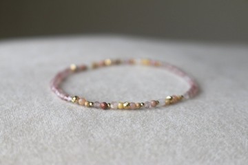 手環 草莓晶 粉紅澳寶 - 笑眯眯 -