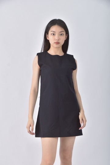 (F) xibeileer質感無袖藍色連身裝