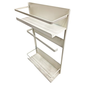 日式廚房磁吸式冰箱置物架  31cm超大空間層距  1314g  白色  1個