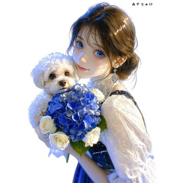 【4 月新品 3】07-120-0204 人物貼紙 春日女孩與動物