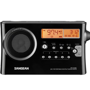 SANGEAN 山進電子 數位式時鐘收音機  黑色  PRD4BK